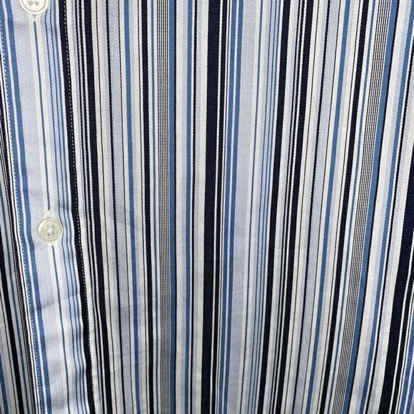Michael Kors Longsleeve button down stripe dress shirt w/button cuffs men XXL - Picture 3 of 7